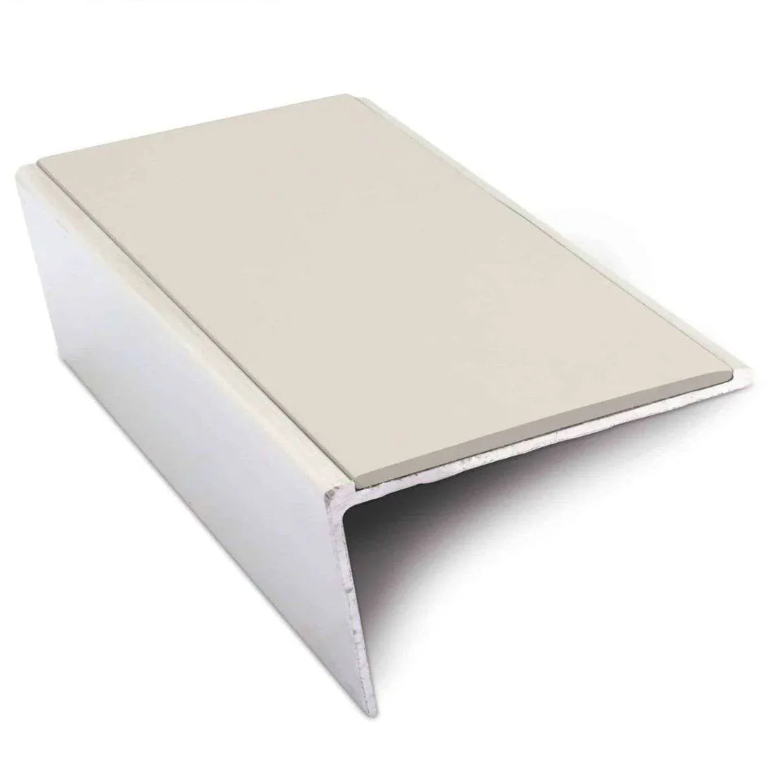 57 x 32mm Aluminium Rakeback Non Slip Stair Nosing with PVC Insert