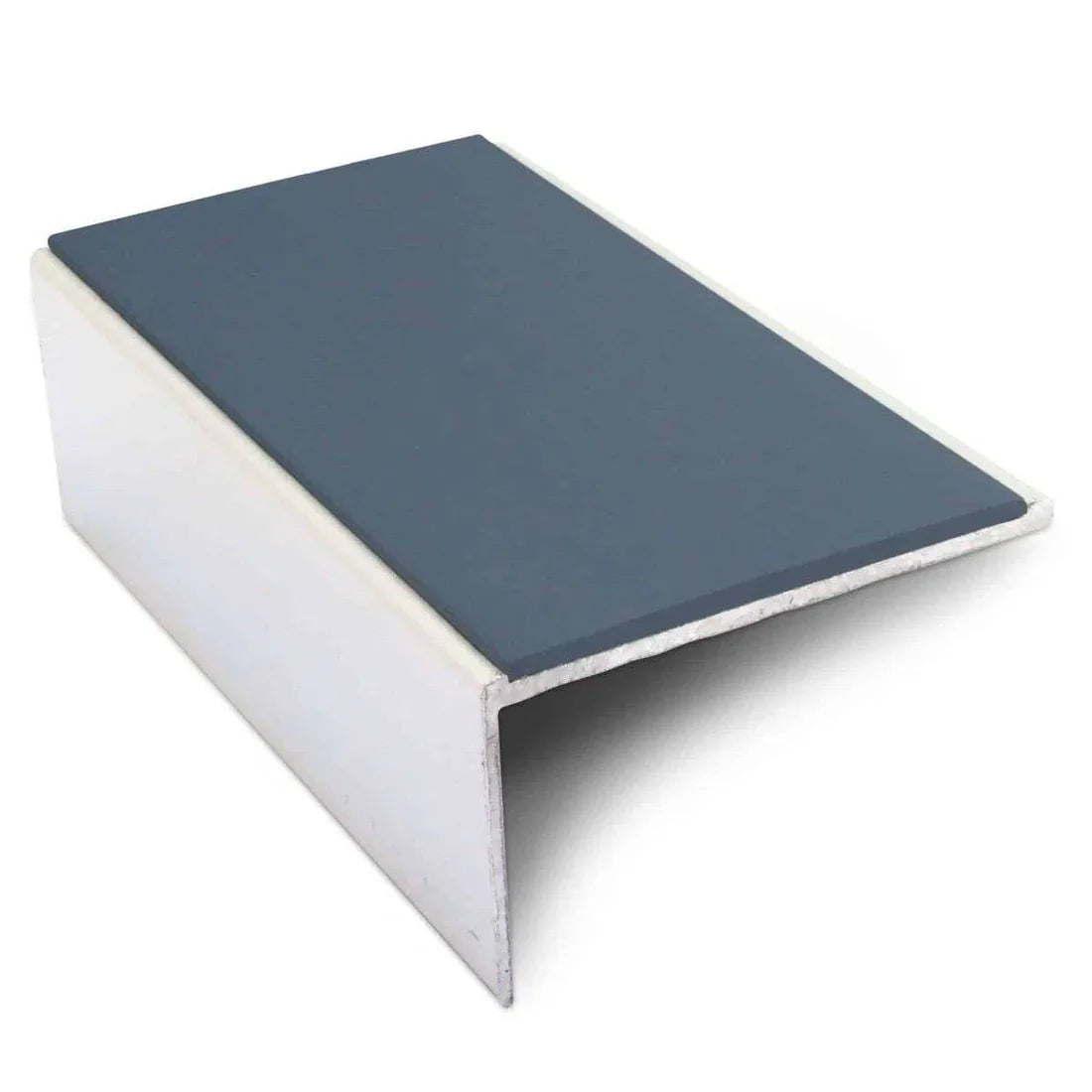 56 x 32mm Stair Nosing Edge Trim in Aluminum with Anti Slip PVC Insert