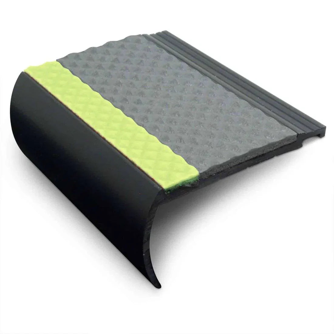 72 x 38mm Tredsafe Aluminator Non Slip PVC Stair Nosing for Heavy Duty Use