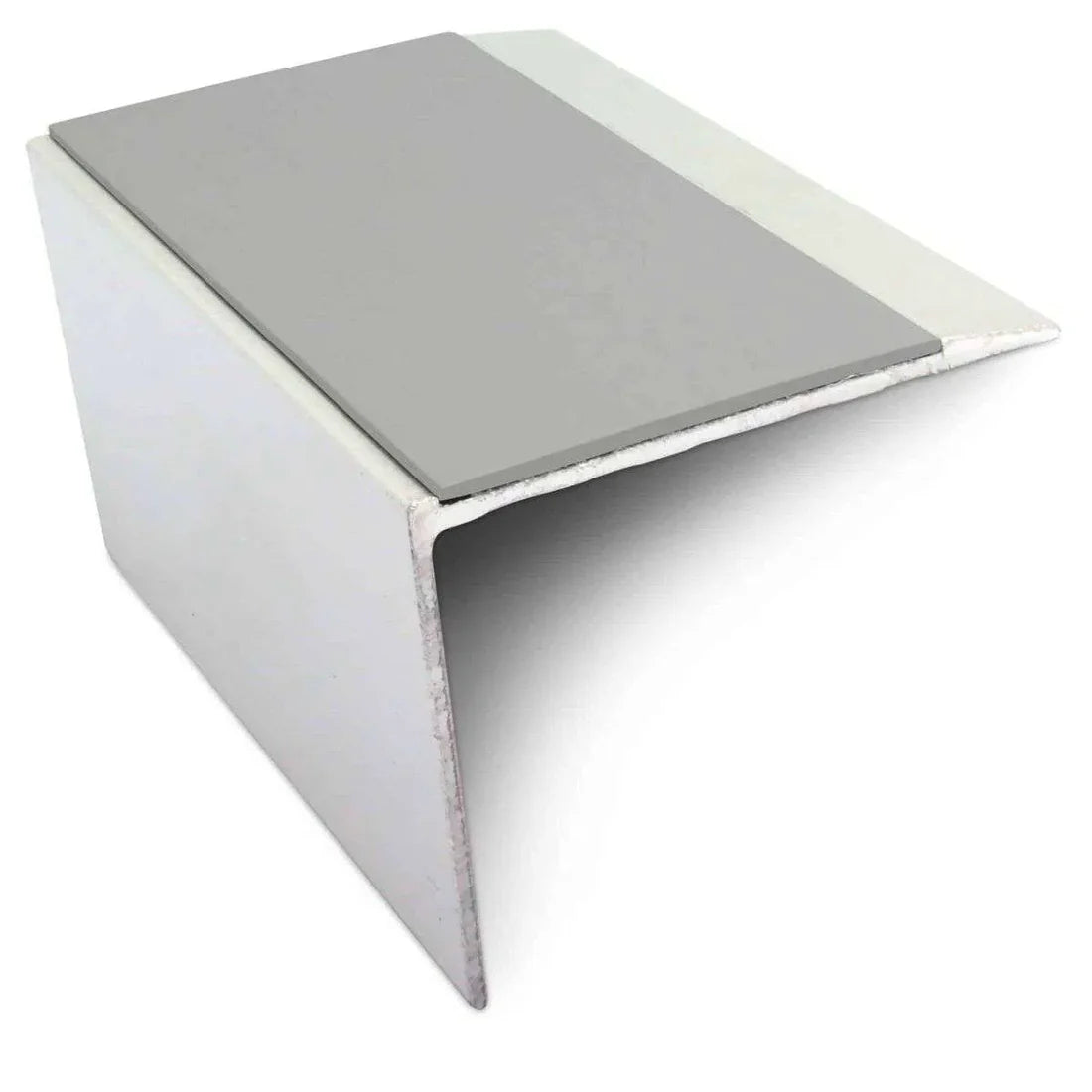 67 x 55mm Non Slip Aluminium Stair Nosing Edge Trim with PVC Insert - DDA Compliant