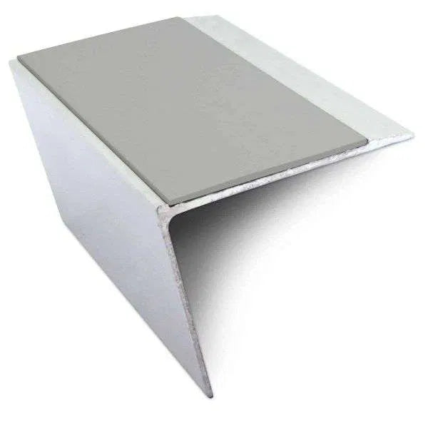 67 x 55mm Aluminium Anti Slip Stair Nosing Edge Trim with PVC Insert – DDA Compliant