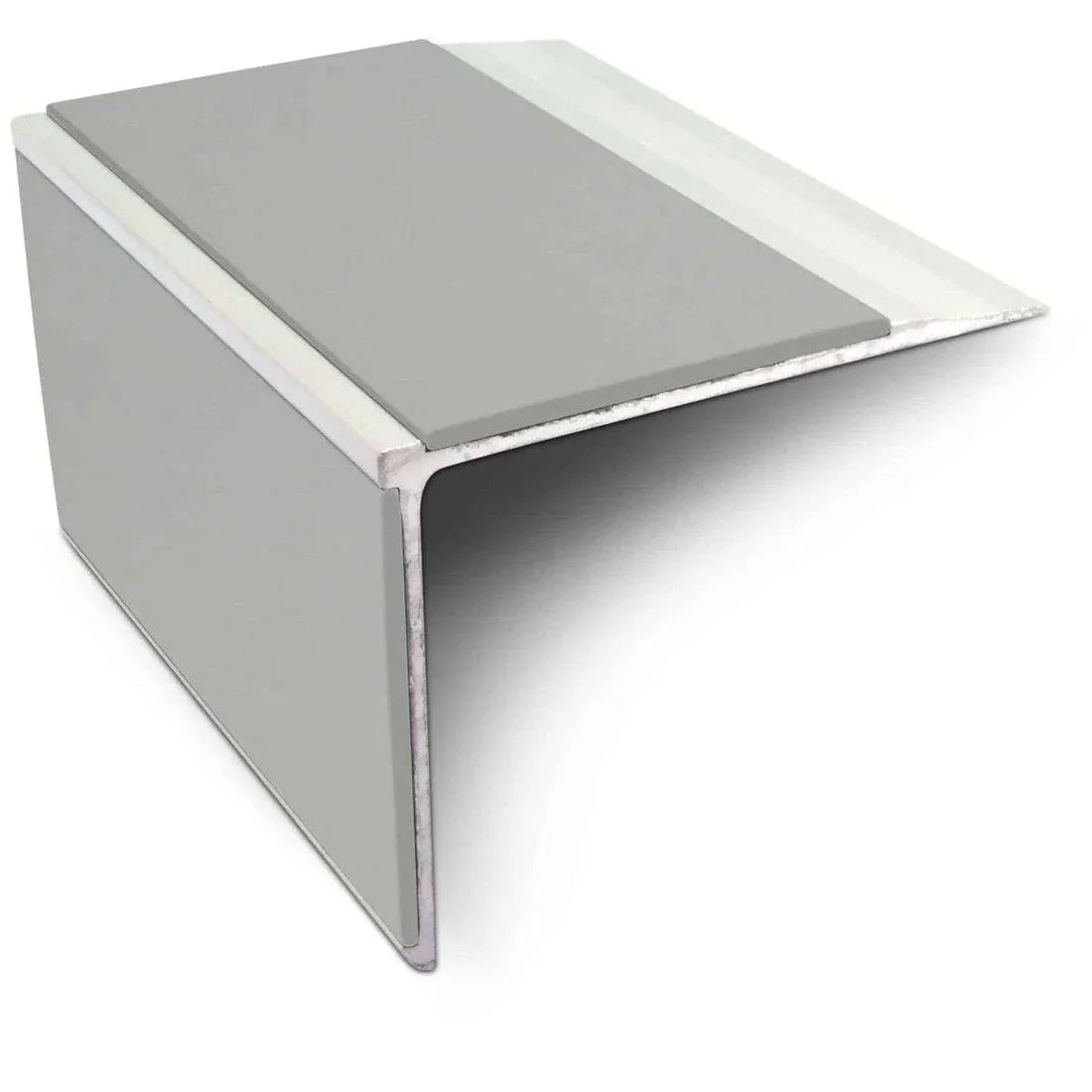 75mm x 58mm Aluminium Anti Slip Stair Nosing with PVC Insert - DDA Compliant