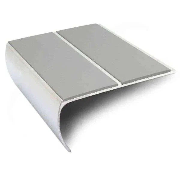 87 x 40mm Aluminium Stair Edge Trim with Slip Resistant PVC Insert