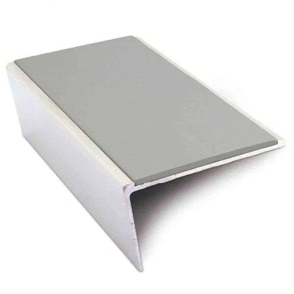 57 x 32mm Aluminium Rakeback Non Slip Stair Nosing with PVC Insert