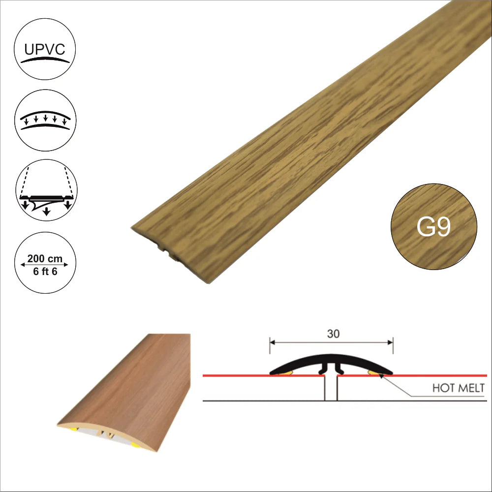 30mm Self Adhesive PVC Wood Finish Flat Door Threshold Strip