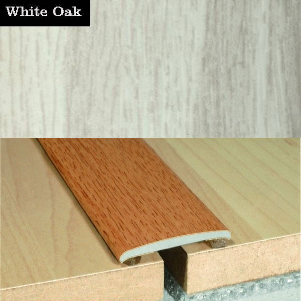 35mm Self Adhesive Flat Aluminium Door Thresholds in Wood Finish