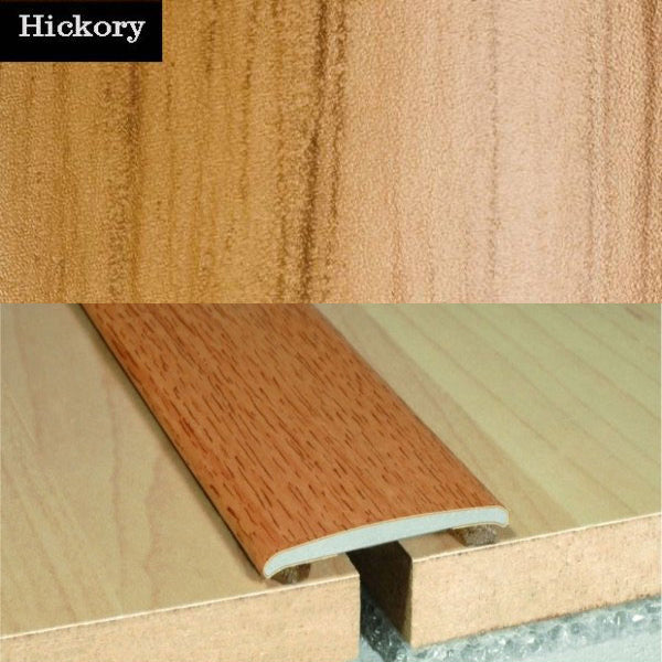 35mm Self Adhesive Flat Aluminium Door Thresholds in Wood Finish