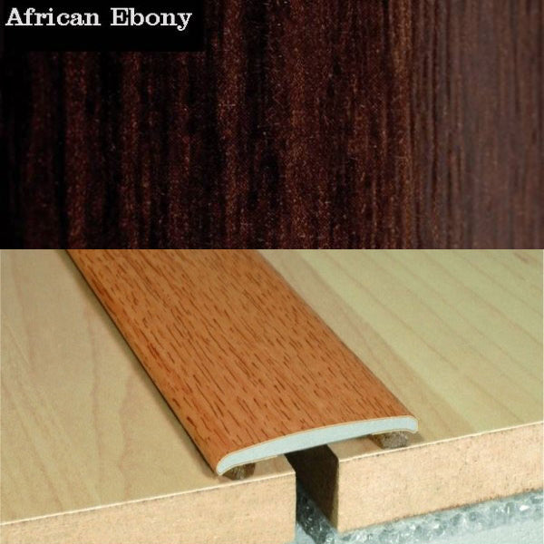 35mm Self Adhesive Flat Aluminium Door Thresholds in Wood Finish