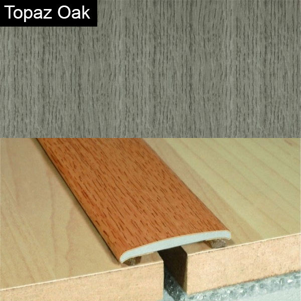 35mm Self Adhesive Flat Aluminium Door Thresholds in Wood Finish
