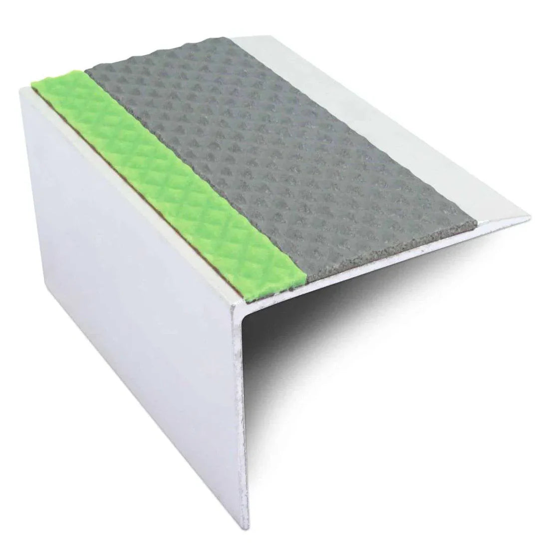 67 x 55mm TredSafe Aluminium Non Slip Stair Nosing with PVC Insert