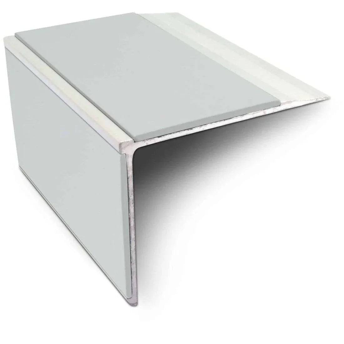 75mm x 58mm Aluminium Anti Slip Stair Nosing with PVC Insert - DDA Compliant