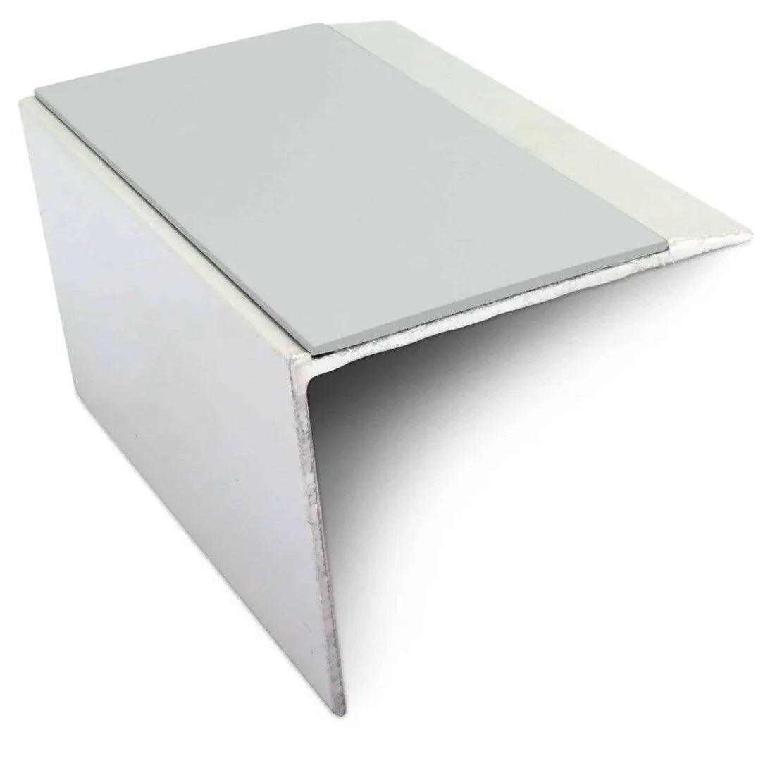 67 x 55mm Non Slip Aluminium Stair Nosing Edge Trim with PVC Insert - DDA Compliant