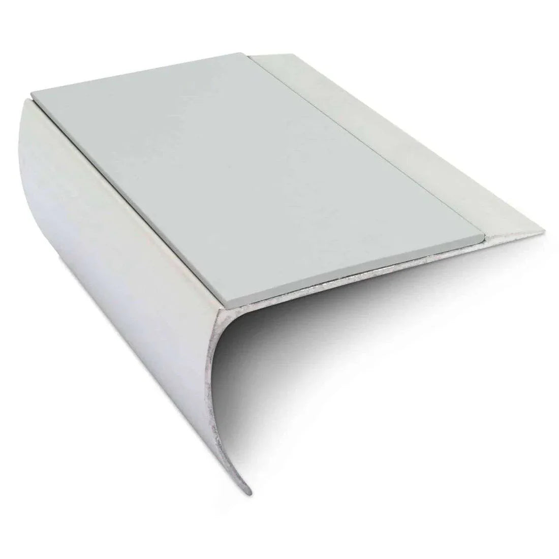 69 x 40mm Aluminium Stair Nosing Edge Trim with Slip Resistant PVC Insert