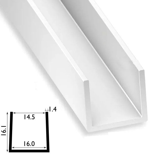 1m Square U Profile PVC Strip