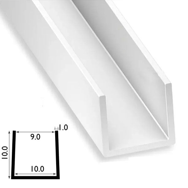 1m Square U Profile PVC Strip