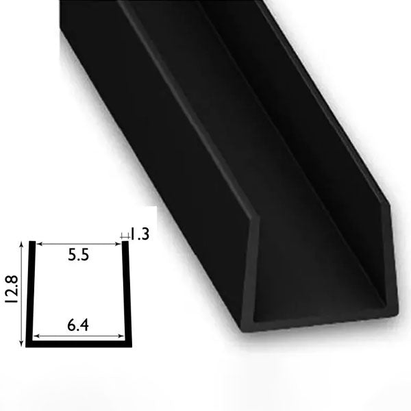 1m Square U Profile PVC Strip