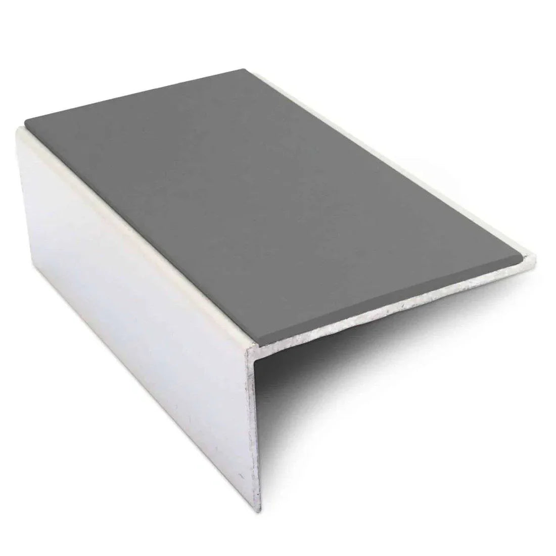 56 x 32mm Stair Nosing Edge Trim in Aluminum with Anti Slip PVC Insert