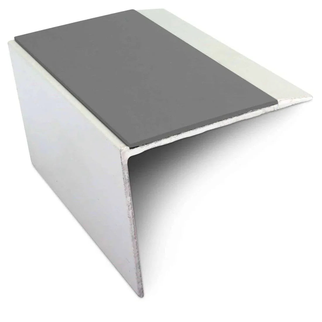 67 x 55mm Non Slip Aluminium Stair Nosing Edge Trim with PVC Insert - DDA Compliant