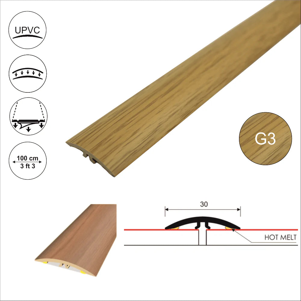 30mm Self Adhesive PVC Wood Finish Flat Door Threshold Strip