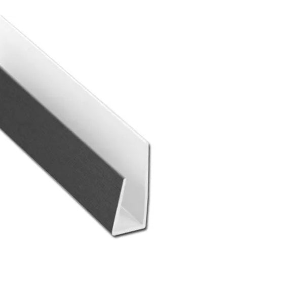 2m Long PVC J Trim for Soffit Edge Cladding - Starter End Cap