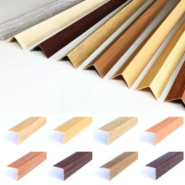 1m PVC Plastic Wood Effect Angle Trim for Wall Corners & Edge Protection