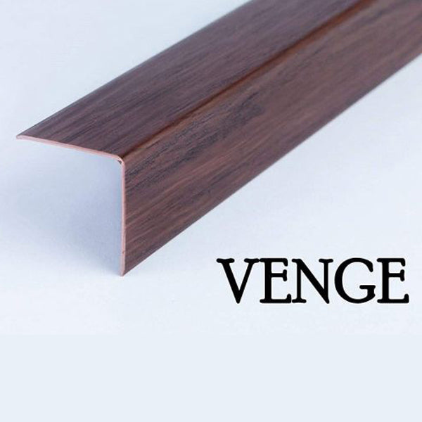 1m PVC Plastic Wood Effect Angle Trim for Wall Corners & Edge Protection