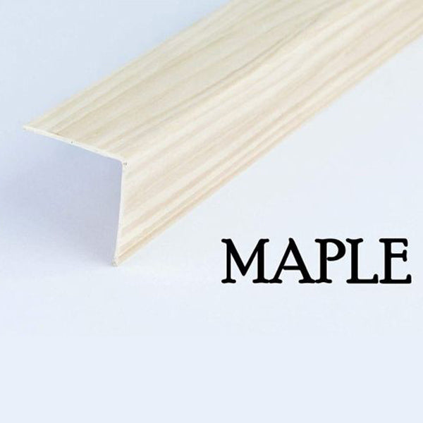 1m PVC Plastic Wood Effect Angle Trim for Wall Corners & Edge Protection