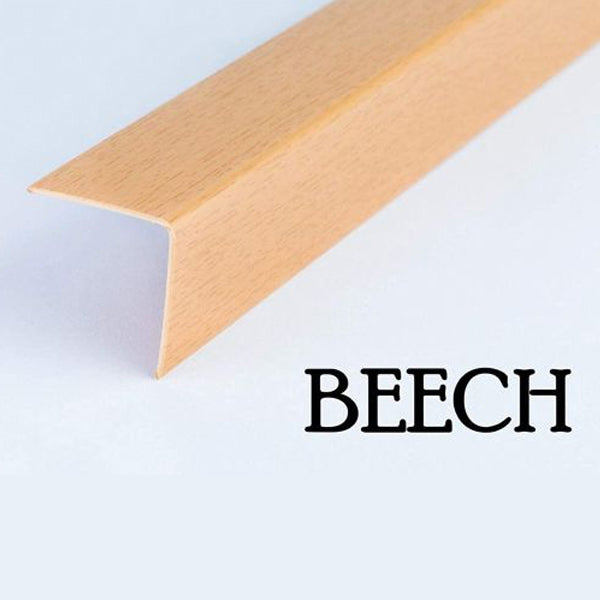1m PVC Plastic Wood Effect Angle Trim for Wall Corners & Edge Protection