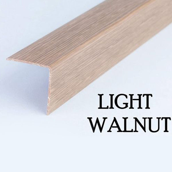 1m PVC Plastic Wood Effect Angle Trim for Wall Corners & Edge Protection