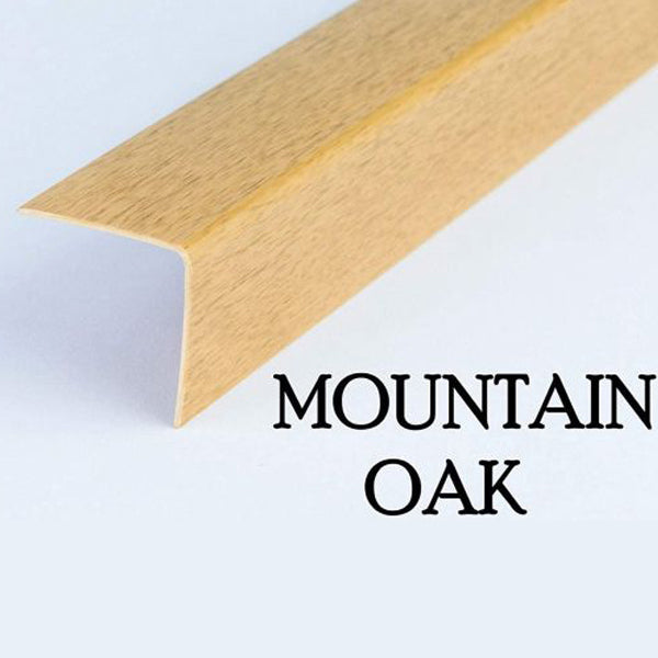 1m PVC Plastic Wood Effect Angle Trim for Wall Corners & Edge Protection