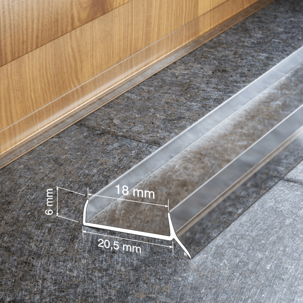 18mm PVC Sealing Strip for Kitchen Plinths