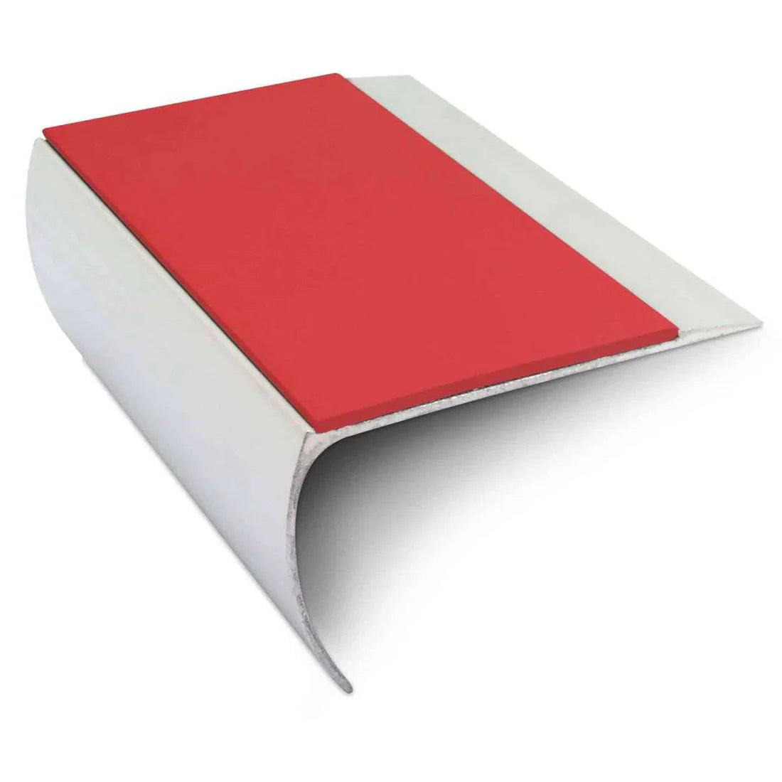 69 x 40mm Aluminium Stair Nosing Edge Trim with Slip Resistant PVC Insert