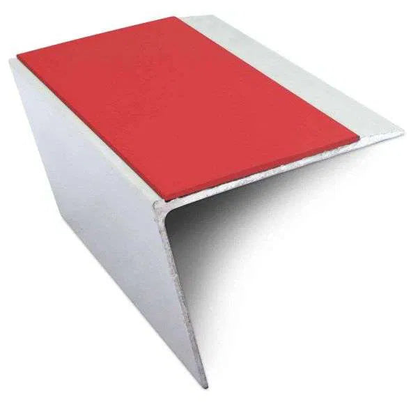 67 x 55mm Aluminium Anti Slip Stair Nosing Edge Trim with PVC Insert