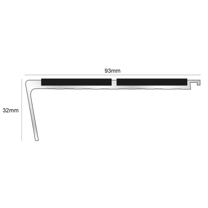 93 x 32mm Anti Slip Stair Edge Profile