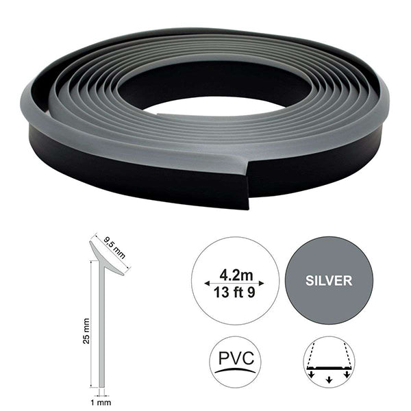 9.5mm Thick Flexible Self Adhesive UPVC Worktop Seal Trim - 4.2m Length