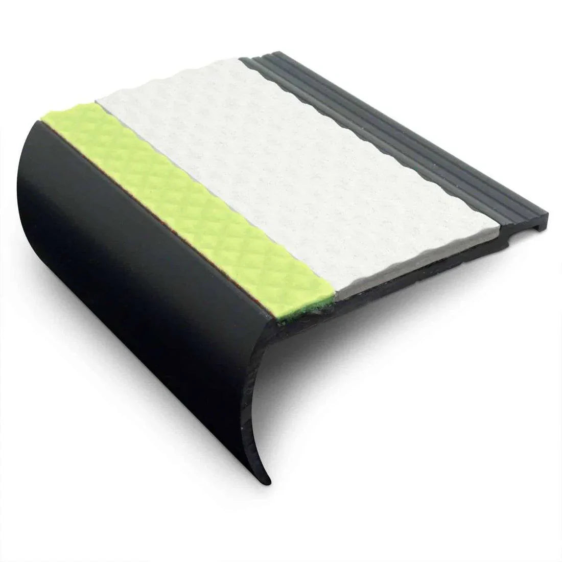 72 x 38mm Tredsafe Aluminator Non Slip PVC Stair Nosing for Heavy Duty Use