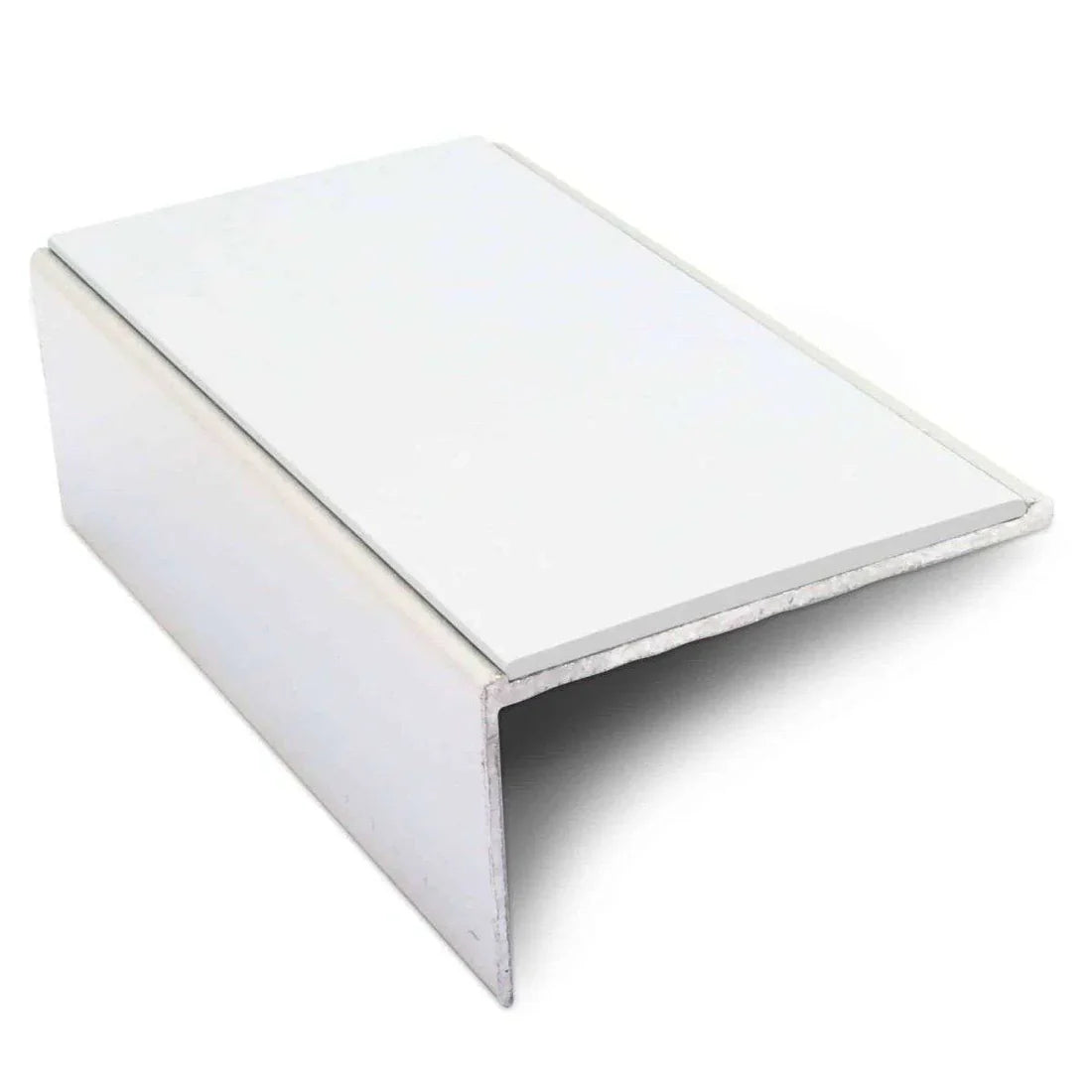 56 x 32mm Stair Nosing Edge Trim in Aluminum with Anti Slip PVC Insert