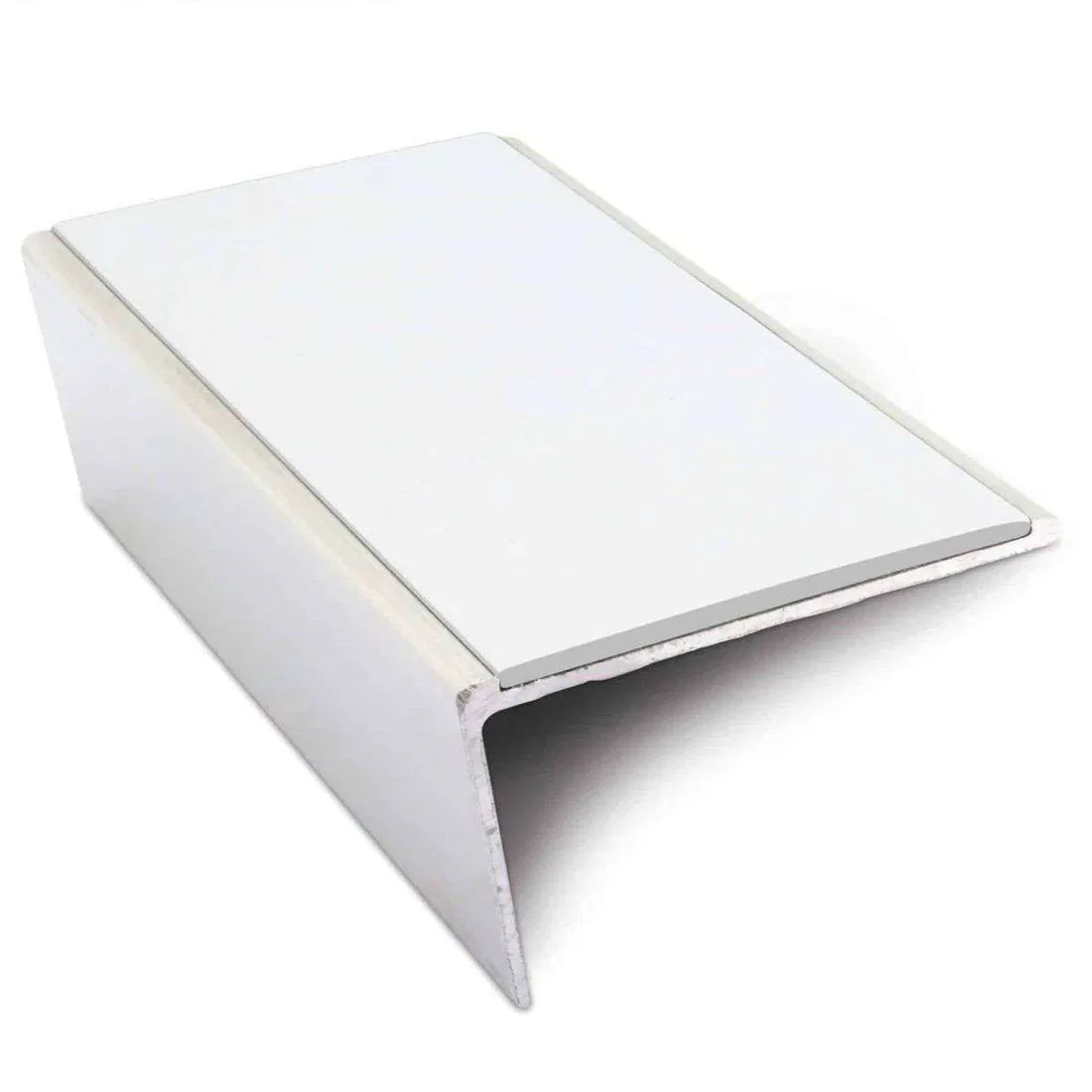 57 x 32mm Aluminium Rakeback Non Slip Stair Nosing with PVC Insert