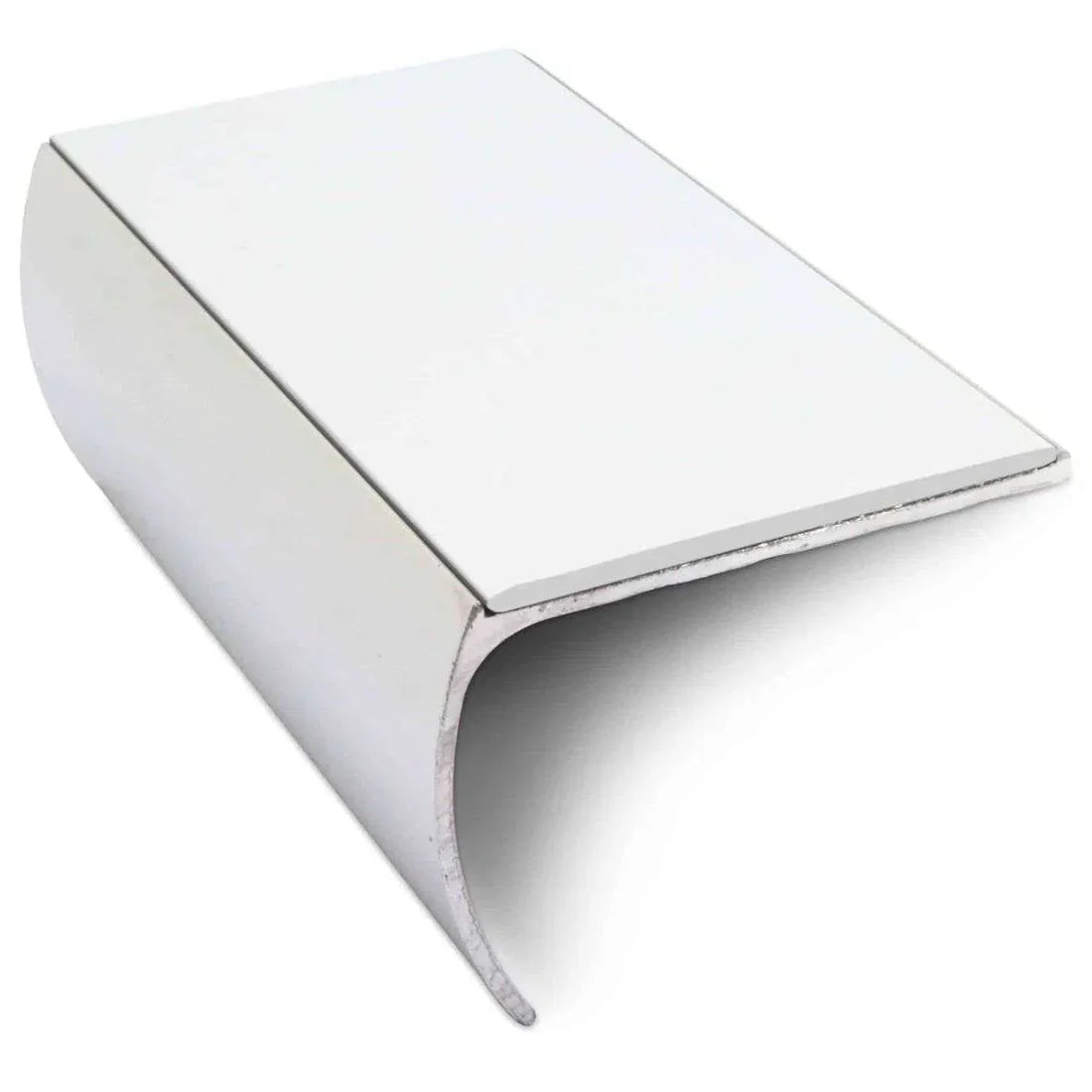 57 x 40mm Aluminium Bullnose Stair Nosing with PVC Insert for Non Slip Protection