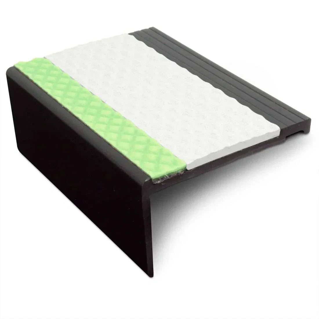 67.5 x 39mm Heavy Duty Tredsafe Aluminator Non Slip PVC Stair Nosing