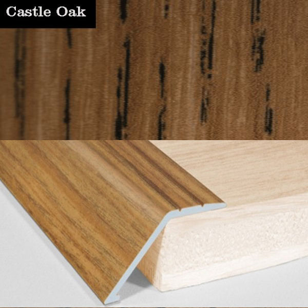 41mm Self Adhesive Aluminum Door Floor Trim with Wood Effect Carpet Threshold Ramp