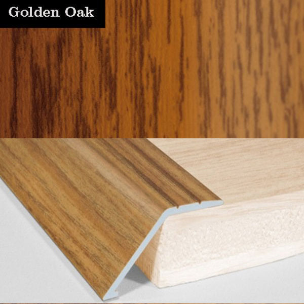 41mm Self Adhesive Aluminum Door Floor Trim with Wood Effect Carpet Threshold Ramp