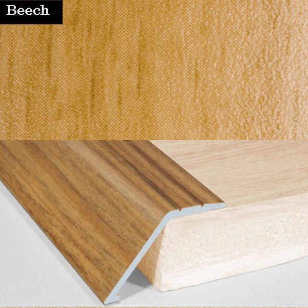 41mm Self Adhesive Aluminum Door Floor Trim with Wood Effect Carpet Threshold Ramp