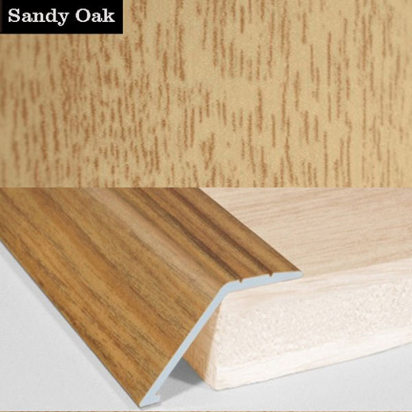 41mm Self Adhesive Aluminum Door Floor Trim with Wood Effect Carpet Threshold Ramp