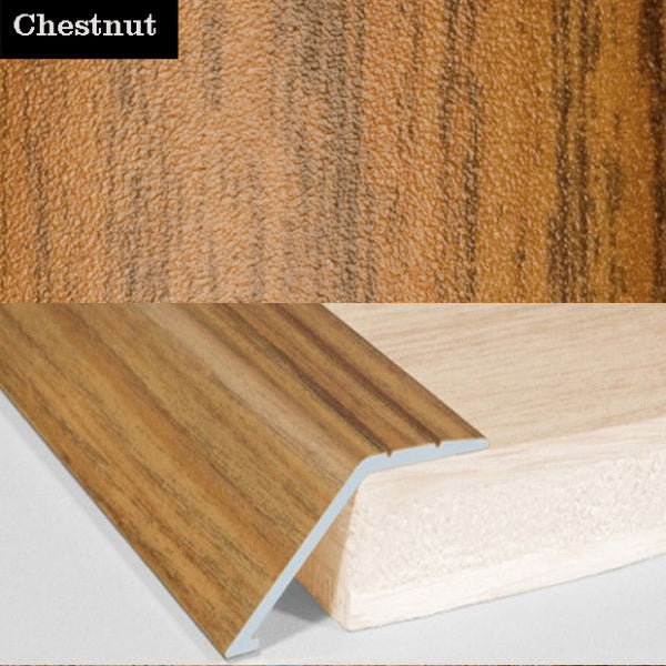 41mm Self Adhesive Aluminum Door Floor Trim with Wood Effect Carpet Threshold Ramp