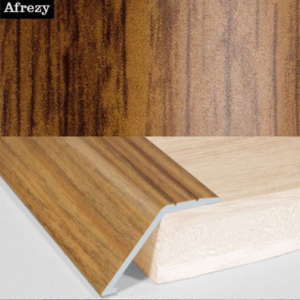 41mm Self Adhesive Aluminum Door Floor Trim with Wood Effect Carpet Threshold Ramp