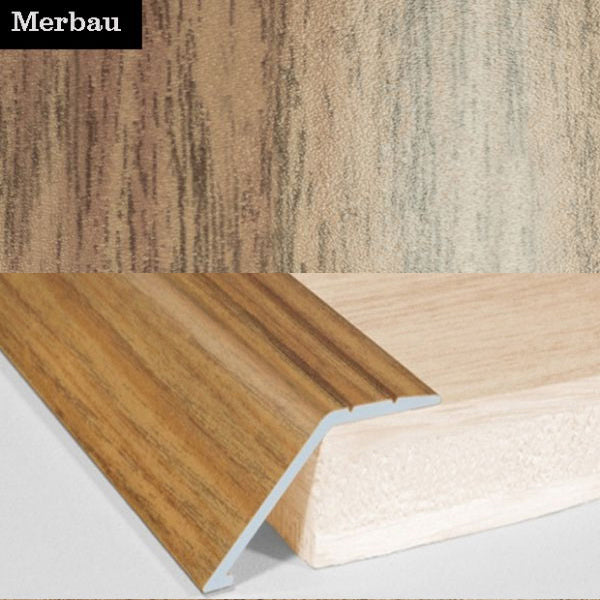 41mm Self Adhesive Aluminum Door Floor Trim with Wood Effect Carpet Threshold Ramp