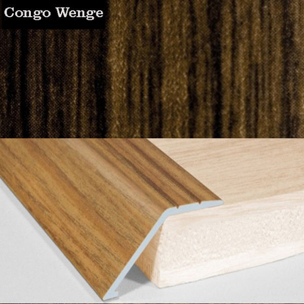 41mm Self Adhesive Aluminum Door Floor Trim with Wood Effect Carpet Threshold Ramp