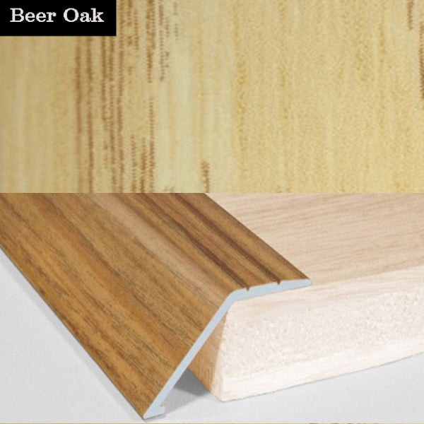 41mm Self Adhesive Aluminum Door Floor Trim with Wood Effect Carpet Threshold Ramp