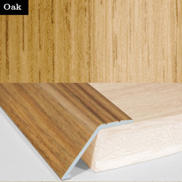 41mm Self Adhesive Aluminum Door Floor Trim with Wood Effect Carpet Threshold Ramp